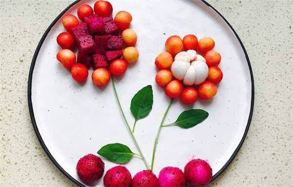 获奖水果拼盘图片大全,精致的花朵