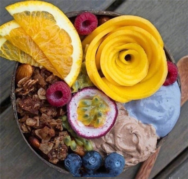 芒果创意水果拼盘图片,这样吃芒果又会爱上