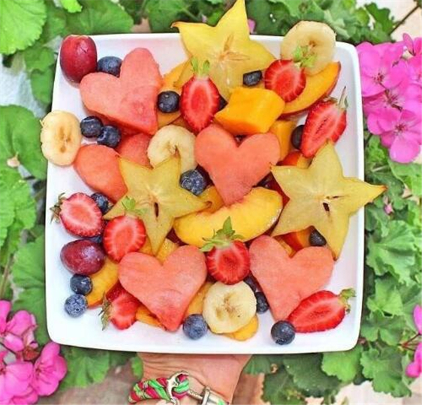 七夕节水果拼盘图片,表白神器的烛光晚餐